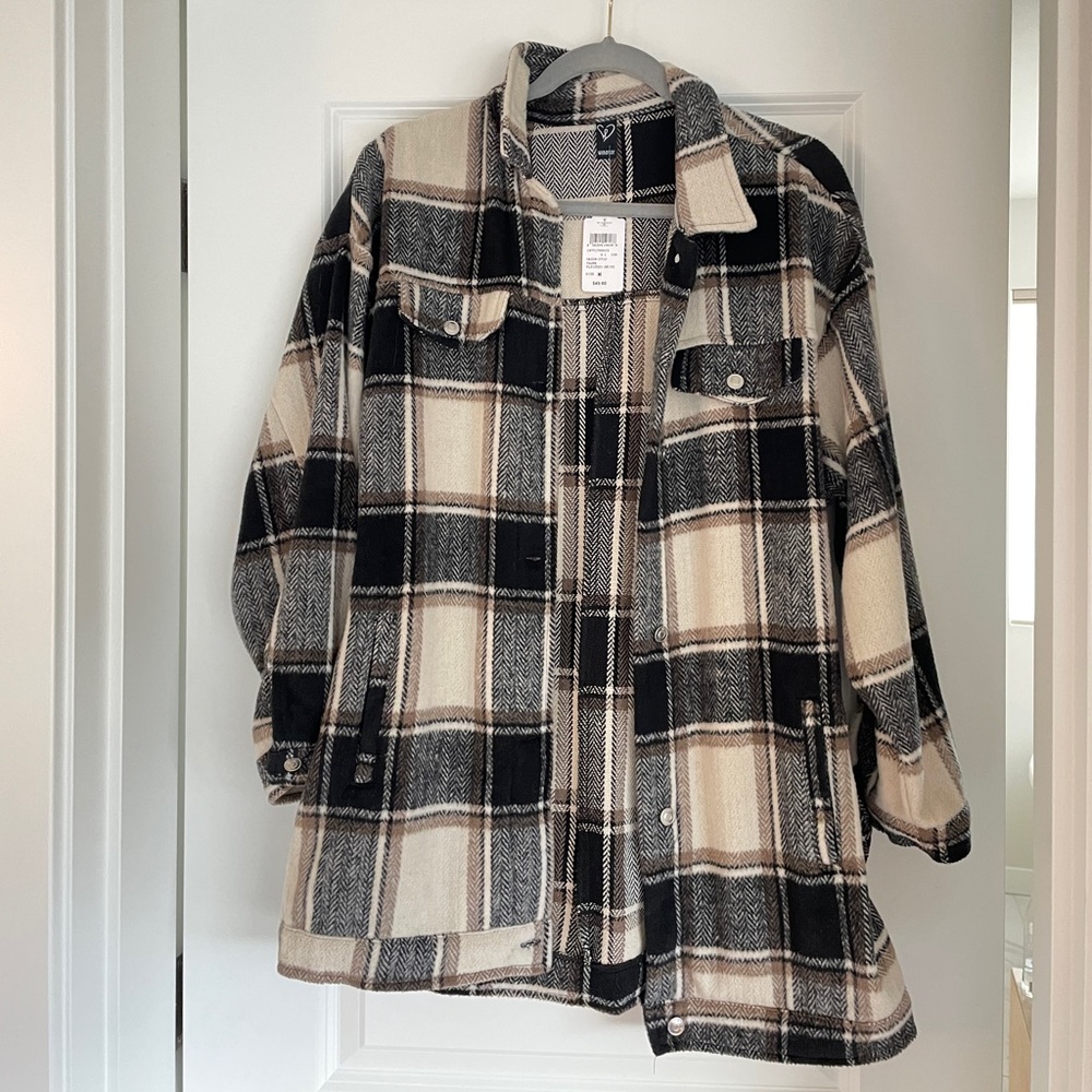 Plaid Shacket Coat
